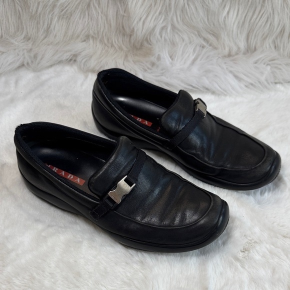 Prada Women's Black Buckle Shoe Fits size 8-8.5 - Picture 1 of 12